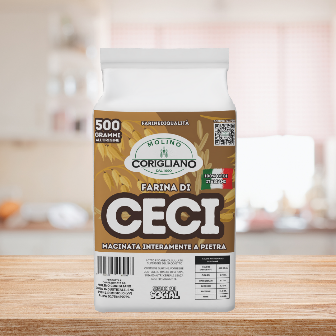 100 % ITALIENISCHES KICHERERBSENMEHL - STEINVERMIEDEN