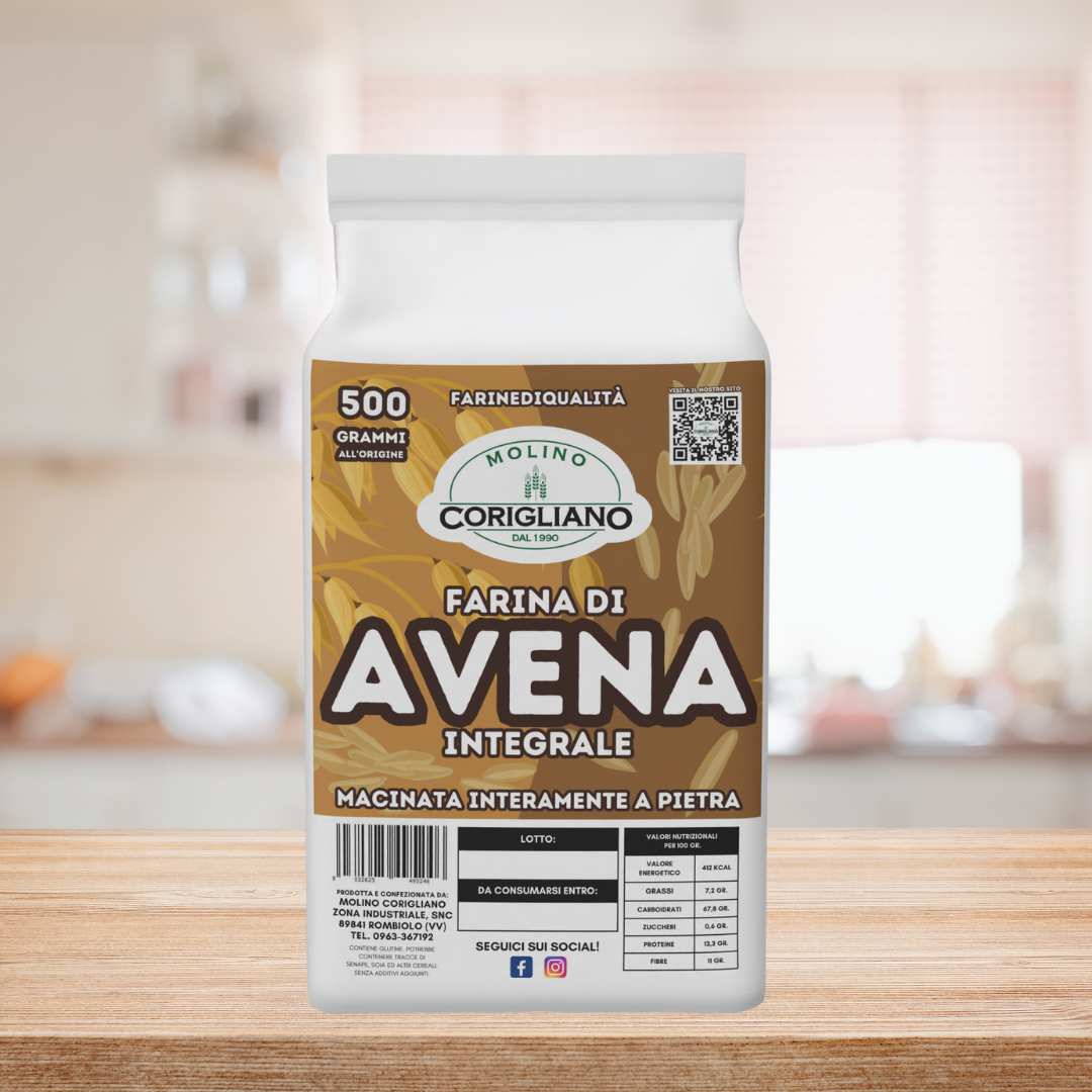 FARINA DI AVENA INTEGRALE - MACINATA A PIETRA